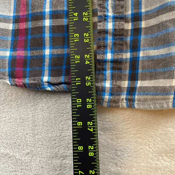 Arizona Jean Mens Plaid Flannel Shirt M Long Sleeve Cotton - Picture 5 of 13